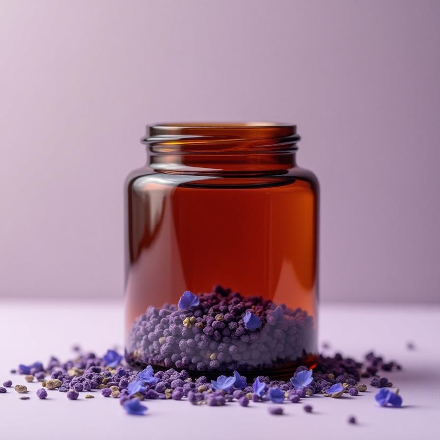 Midnight Lavender snooze tea blend in glass jar