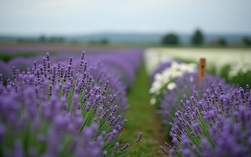 Organic herbal fields with sustainable practices